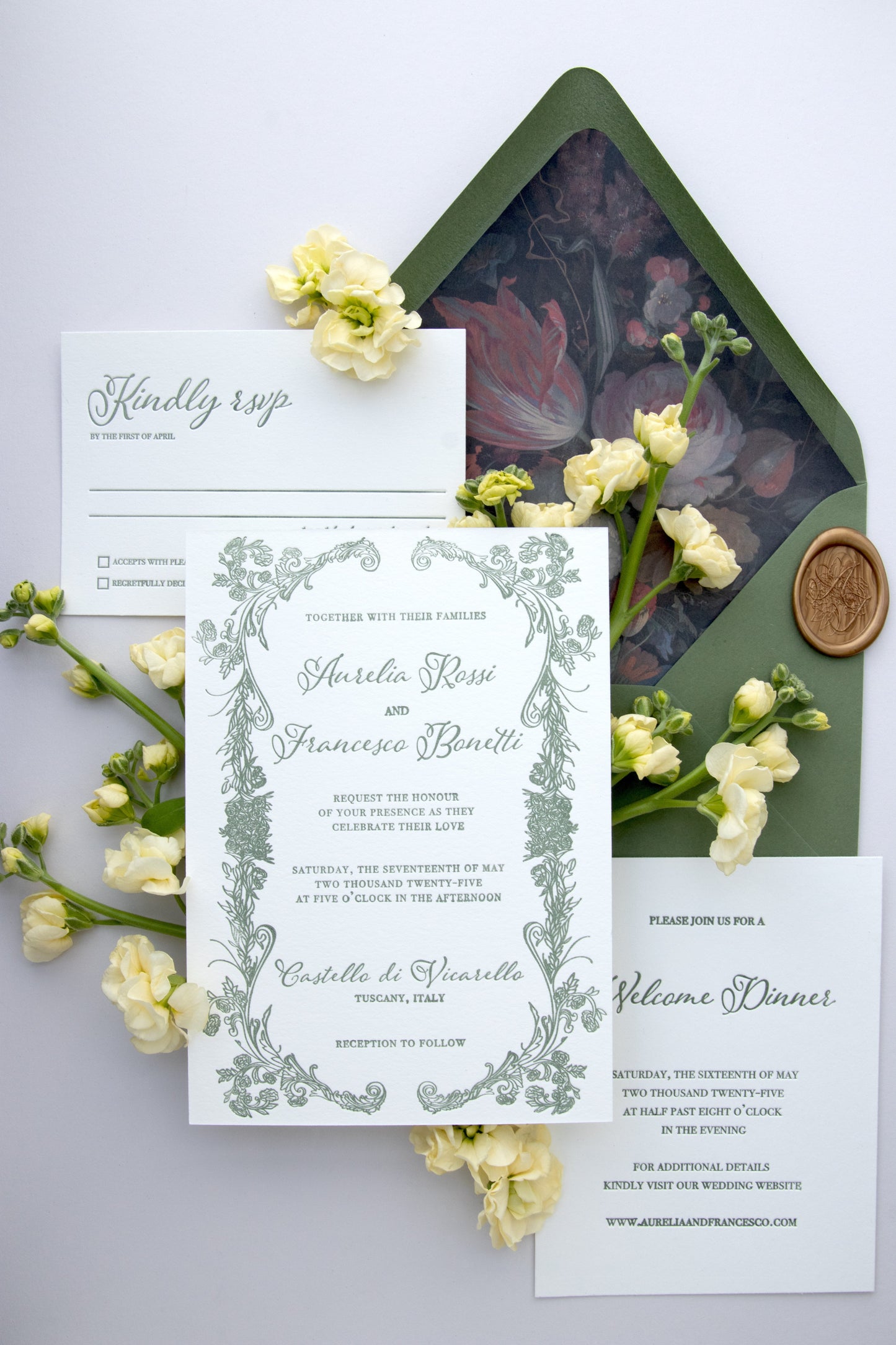 Aurelia Wedding Details Card