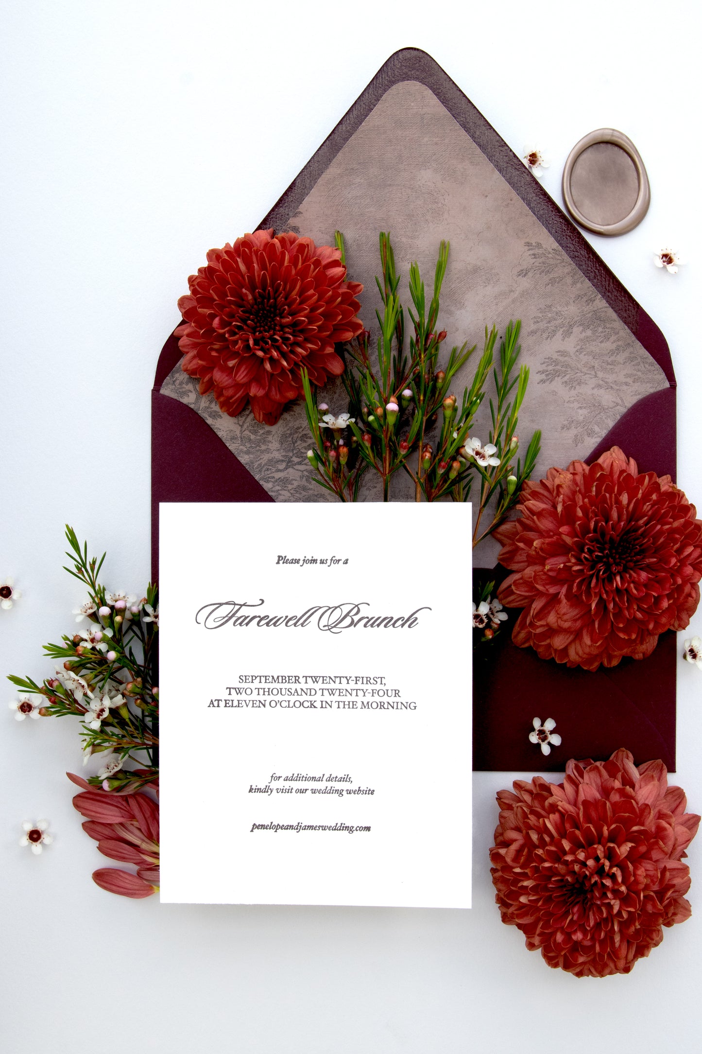 Penelope Wedding Details Card